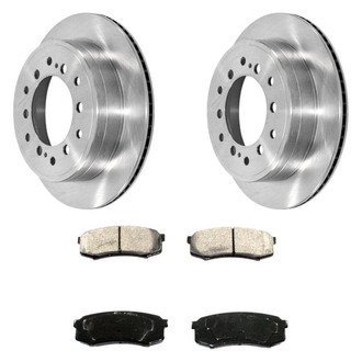 DuraGo® - Premium™ Plain Rear Brake Kit with Semi-Metallic Pads