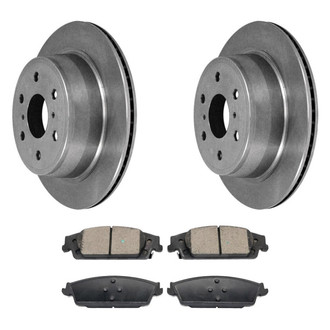 DuraGo® - Premium™ Plain Rear Brake Kit with Semi-Metallic Pads