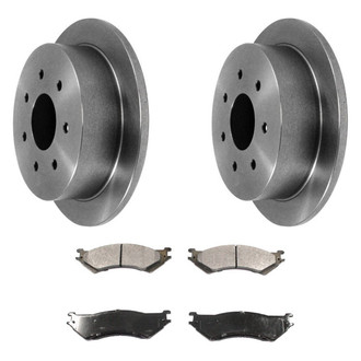DuraGo® - Premium™ Plain Rear Brake Kit with Semi-Metallic Pads