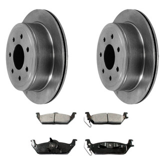 DuraGo® - Premium™ Plain Rear Brake Kit with Semi-Metallic Pads