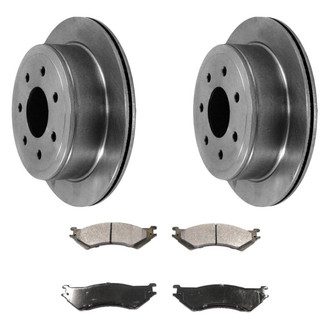 DuraGo® - Premium™ Plain Rear Brake Kit with Semi-Metallic Pads