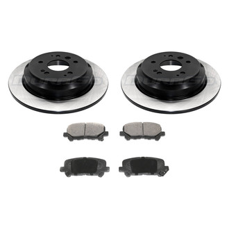 DuraGo® - Electrophoretic Coated Plain Rear Brake Kit with Ceramic Pads