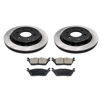 DuraGo® - Electrophoretic Coated Plain Rear Brake Kit with Ceramic Pads