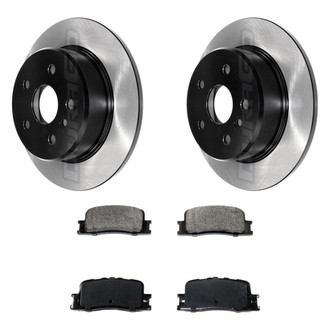 DuraGo® - Electrophoretic Coated Plain Rear Brake Kit with Ceramic Pads