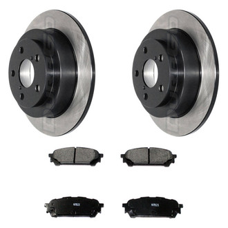 DuraGo® BNDL-31012761 - Electrophoretic Coated Plain Rear Brake Kit with Ceramic Pads