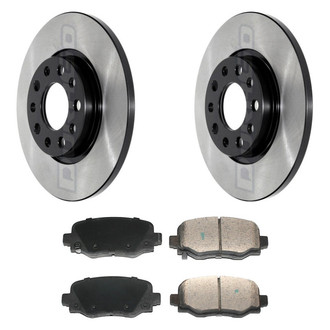 DuraGo® - Electrophoretic Coated Plain Rear Brake Kit with Ceramic Pads