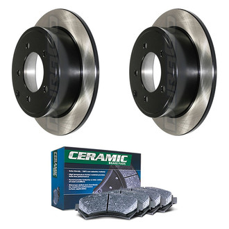 DuraGo® - Electrophoretic Coated Plain Rear Brake Kit with Ceramic Pads