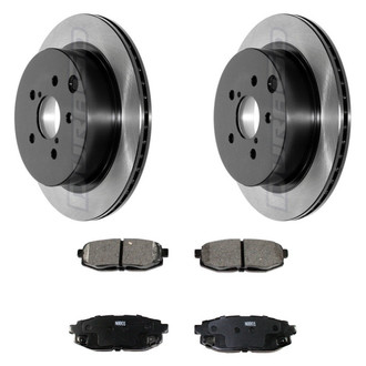 DuraGo® - Electrophoretic Coated Plain Rear Brake Kit with Ceramic Pads