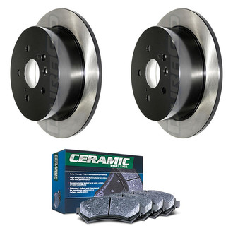 DuraGo® - Electrophoretic Coated Plain Rear Brake Kit with Ceramic Pads