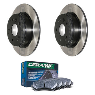 DuraGo® - Electrophoretic Coated Plain Rear Brake Kit with Ceramic Pads