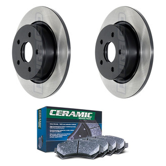 DuraGo® - Electrophoretic Coated Plain Rear Brake Kit with Ceramic Pads