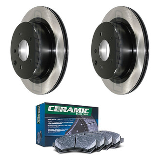 DuraGo® - Electrophoretic Coated Plain Rear Brake Kit with Ceramic Pads