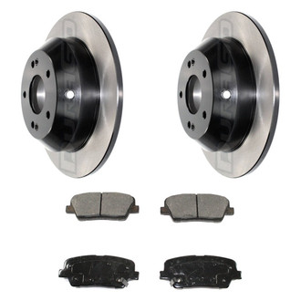 DuraGo® - Electrophoretic Coated Plain Rear Brake Kit with Ceramic Pads