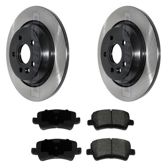 DuraGo® - Electrophoretic Coated Plain Rear Brake Kit with Ceramic Pads