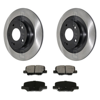 DuraGo® - Electrophoretic Coated Plain Rear Brake Kit with Ceramic Pads