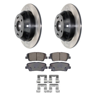 DuraGo® - Electrophoretic Coated Plain Rear Brake Kit with Ceramic Pads