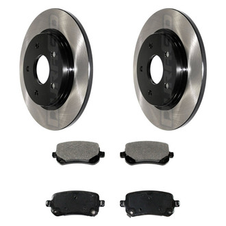 DuraGo® - Electrophoretic Coated Plain Rear Brake Kit with Ceramic Pads