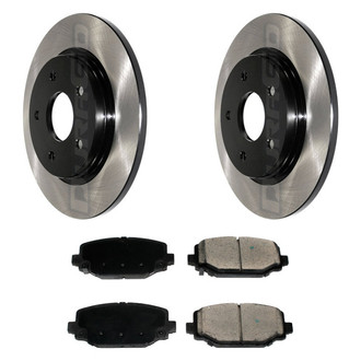 DuraGo® - Electrophoretic Coated Plain Rear Brake Kit with Ceramic Pads