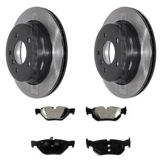 DuraGo® - Electrophoretic Coated Plain Rear Brake Kit with Ceramic Pads