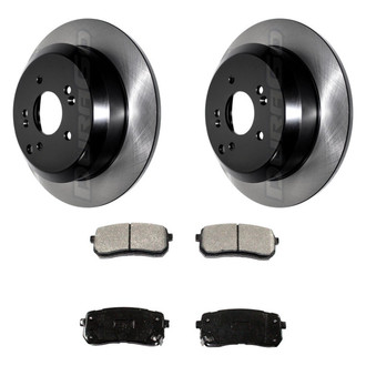 DuraGo® - Electrophoretic Coated Plain Rear Brake Kit with Ceramic Pads