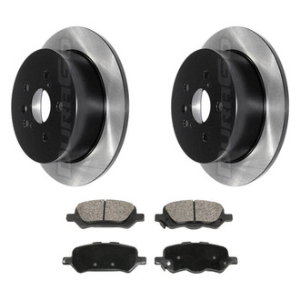 DuraGo® - Electrophoretic Coated Plain Rear Brake Kit with Ceramic Pads