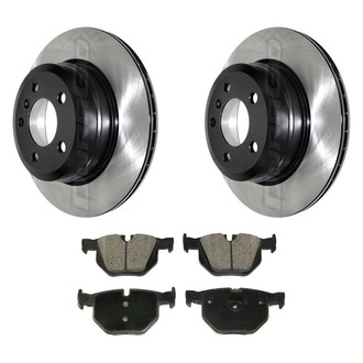 DuraGo® - Electrophoretic Coated Plain Rear Brake Kit with Ceramic Pads