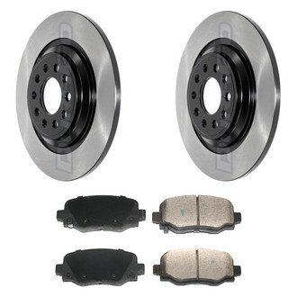 DuraGo® - Electrophoretic Coated Plain Rear Brake Kit with Ceramic Pads