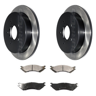 DuraGo® - Electrophoretic Coated Plain Rear Brake Kit with Ceramic Pads