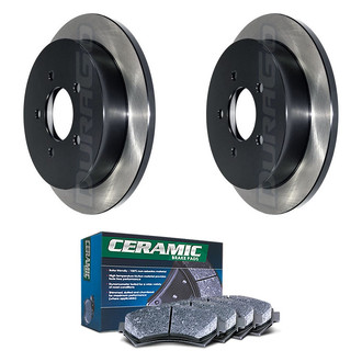 DuraGo® - Electrophoretic Coated Plain Rear Brake Kit with Ceramic Pads