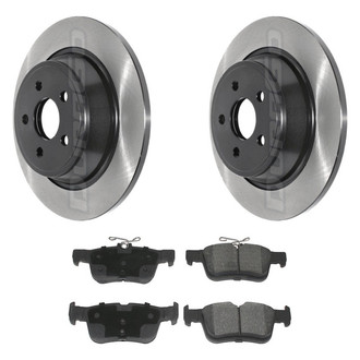 DuraGo® - Electrophoretic Coated Plain Rear Brake Kit with Ceramic Pads