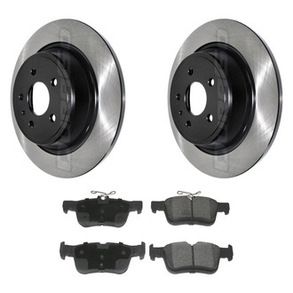 DuraGo® - Electrophoretic Coated Plain Rear Brake Kit with Ceramic Pads