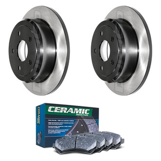 DuraGo® - Electrophoretic Coated Plain Rear Brake Kit with Ceramic Pads