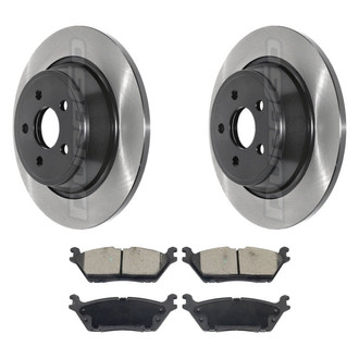 DuraGo® - Electrophoretic Coated Plain Rear Brake Kit with Ceramic Pads