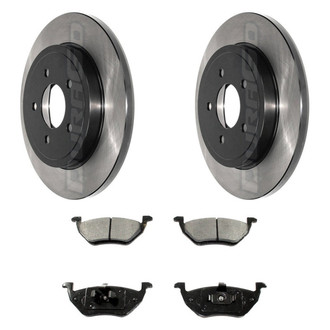 DuraGo® - Electrophoretic Coated Plain Rear Brake Kit with Ceramic Pads