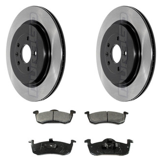 DuraGo® - Electrophoretic Coated Plain Rear Brake Kit with Ceramic Pads
