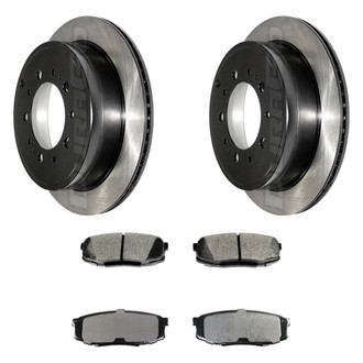 DuraGo® - Electrophoretic Coated Plain Rear Brake Kit with Ceramic Pads