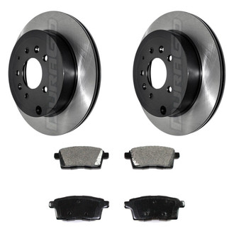 DuraGo® - Electrophoretic Coated Plain Rear Brake Kit with Ceramic Pads