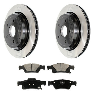 DuraGo® - Electrophoretic Coated Plain Rear Brake Kit with Ceramic Pads