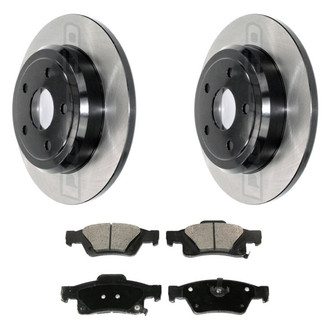 DuraGo® - Electrophoretic Coated Plain Rear Brake Kit with Ceramic Pads