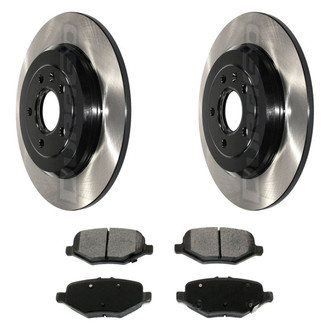 DuraGo® - Electrophoretic Coated Plain Rear Brake Kit with Ceramic Pads
