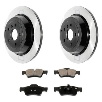 DuraGo® - Electrophoretic Coated Plain Rear Brake Kit with Ceramic Pads