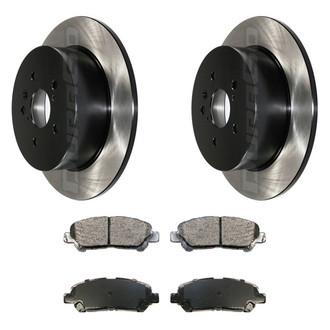DuraGo® - Electrophoretic Coated Plain Rear Brake Kit with Ceramic Pads