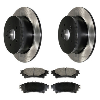 DuraGo® - Electrophoretic Coated Plain Rear Brake Kit with Ceramic Pads