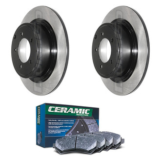 DuraGo® - Electrophoretic Coated Plain Rear Brake Kit with Ceramic Pads