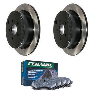 DuraGo® - Electrophoretic Coated Plain Rear Brake Kit with Ceramic Pads