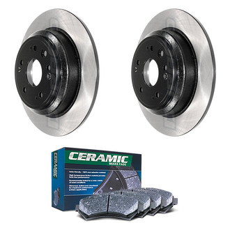 DuraGo® - Electrophoretic Coated Plain Rear Brake Kit with Ceramic Pads