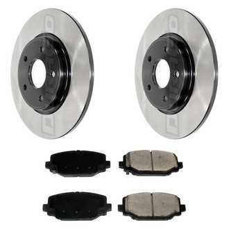 DuraGo® - Electrophoretic Coated Plain Rear Brake Kit with Ceramic Pads