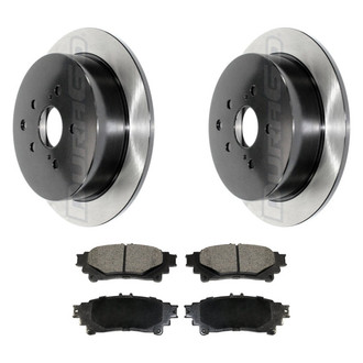 DuraGo® - Electrophoretic Coated Plain Rear Brake Kit with Ceramic Pads