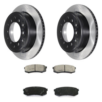 DuraGo® - Electrophoretic Coated Plain Rear Brake Kit with Ceramic Pads