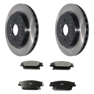 DuraGo® - Electrophoretic Coated Plain Rear Brake Kit with Ceramic Pads